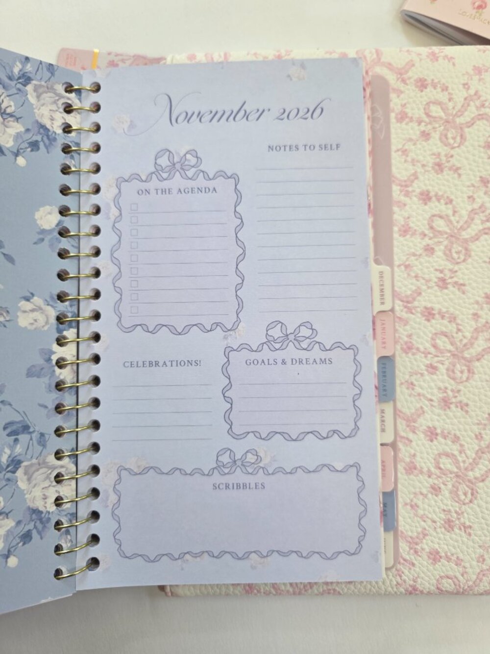 LoveShackFancy x Target Blooming Heirloom Ditsy planner Coquette bow pouch 3 - Picture 3 of 4